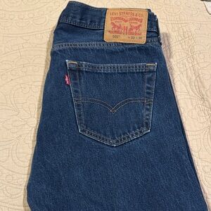 Levi's 505 Dark Blue Straight-Leg Jeans - like new